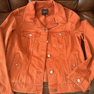 Liverpool Los Angeles Women's Orange Jean Jacket Size Small